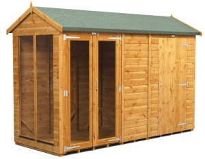 Power 10x4 Apex Summer House with 4ft Side Store